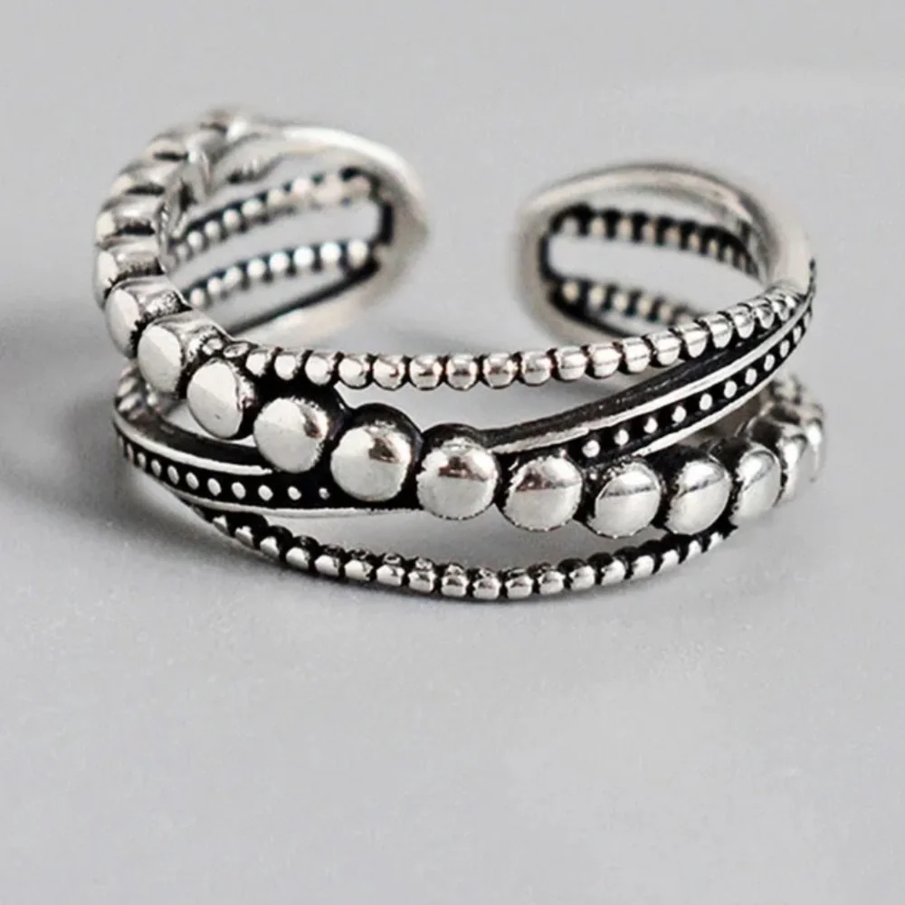 𝅺NEW 925 Sterling Silver Simple Retro Style Ring